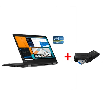 Ультрабук-трансформер Lenovo ThinkPad X390 Yoga / 13.3" (1920x1080) IPS Touch / Intel Core i5-8365U (4 (8) ядра по 1.6 - 4.1 GHz) / 8 GB DDR4 / 256 GB SSD / Intel UHD Graphics / WebCam / Win 10 Home б/у + Подарок Флеш-накопитель Kingston 64GB