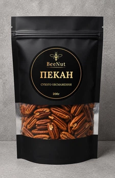 Горіх Пекан сухого обсмаження очищений 200г BeeNut