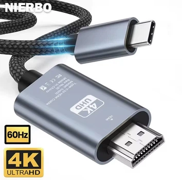 Кабель Type-C до HDMI, 2 метри USB 3.1, HDTV 4K 60 Hz, для Apple MacBook iPad Dell Redmi Note9 Samsung