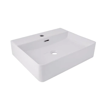 Раковина Qtap Nando LT 500х420х120 Белая QT12112173SW, керамическая, настенная, глянцевая