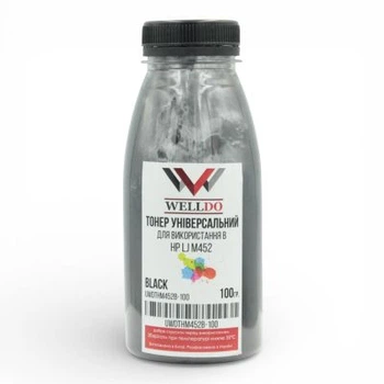 Тонер HP CLJ M252/274/277/Canon MF-631/632/633, фасовка, black 100г Welldo (UWDTHM452B-100)
