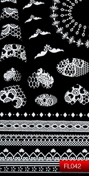 Наклейки для ногтей стикеры Nail Art Sticker Kodi FL 042 белый (20015039)