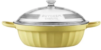 Кастрюля Buydeem антипригарная 28 см Yellow