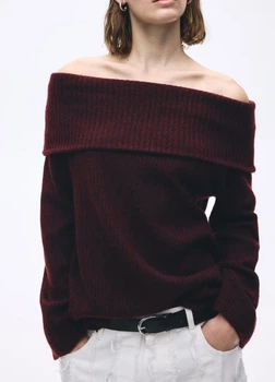 Светр H&M 18255 Бордовий XS (1294)