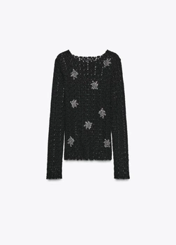 Светр Zara 18280 Чорний L (1058)