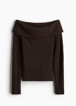 Светр H&M 18245 Темний коричневий XS (1293)