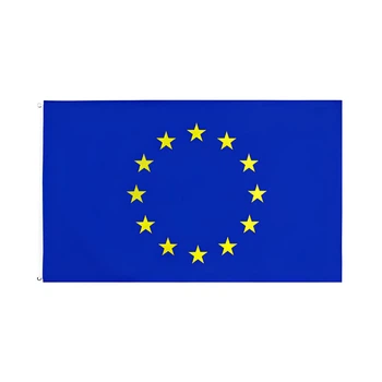 Прапор Європейського Союзу RESTEQ 150х90 см поліестер прапор ЄС прапор Європи прапор Євросоюзу