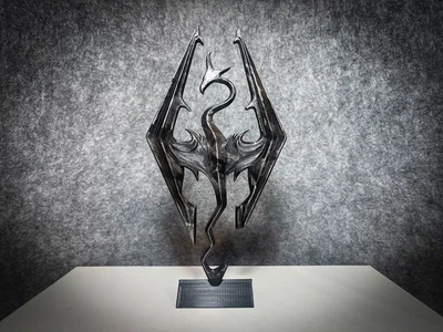 Статуэтка The Elder Scrolls Skyrim Дракон символ Скайрима декоративная фигурка для игровой зоны 15 см