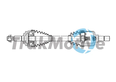 Приводной вал в сборе PEUGEOT 5008, CITROËN C5, TRAKMOTIVE (302055)