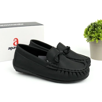 Класичні мокасини для школи для хлопчика Apawwa (ABY0253P black) Розмір 37, 23.5 см