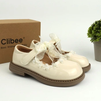 Туфли нарядные для девочки Clibee (DB651-3 beige) Размер 26, 16 см