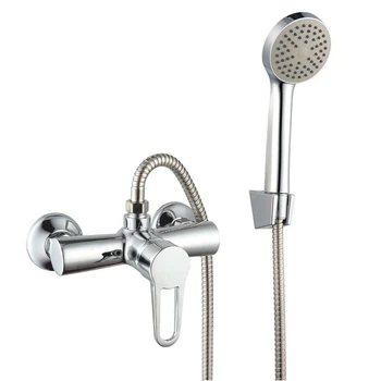 Смеситель для душа Wezer VRL510-01 однорычажный, хром + ручная лейка