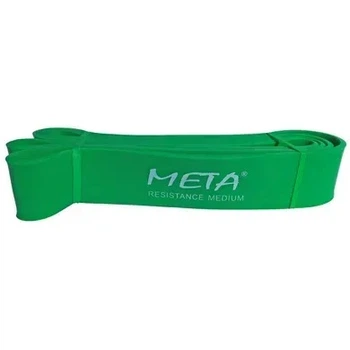 Гумка-петля силова Meta Elastic power band medium 4,5 х 208 см, зелену