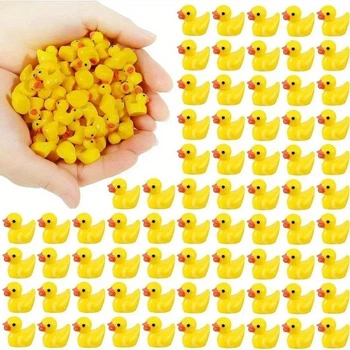 Утята пластиковые миниатюрные 16x18mm (Тип2), 200шт комплект, Yellow