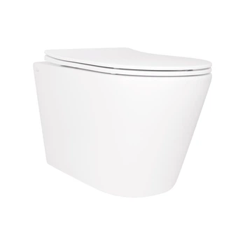 Унитаз подвесной Qtap Scorpio безободочный Ultra Quiet с сиденьем Soft-close QT14332380ASW