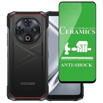 Защитное стекло-пленка Fiji Ceramics для Doogee Fire 6 / Fire 6 Power полная проклейка черный