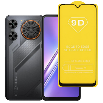 Защитное стекло TDG 9D для Doogee M30 / M30 VIP Edition полная проклейка черный