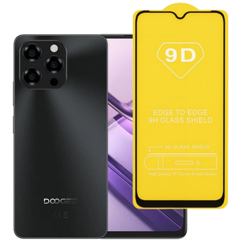 Защитное стекло TDG 9D для Doogee Note 58 / Note 58 Pro / Note 58 Plus полная проклейка черный