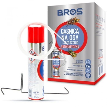 Автоматический спрей от ос и шершней BROS (с шлангом 1.5 м), 400 мл