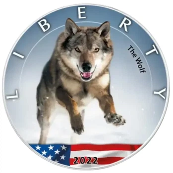 Колекційна срібна монета «Американський Орел Liberty – Вовк» 31,1 г 2022 рік