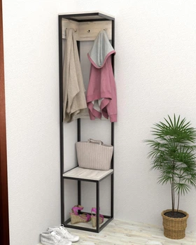 Угловая вешалка для прихожей в стиле лофт EcoLoft Равена DSP-1510-2