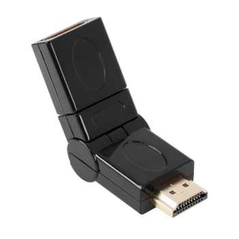 Адаптер HDMI гнездо-штекер поворотный Cabletech Black (ZLA0852)