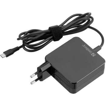 Зарядний пристрій 1xUSB 65W (USB-C) Gan built in cable 2m чорний Sandberg (135-79)