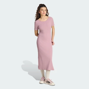 Женское платье ADIDAS KIT SMALL LOGO RIB adidas KT0274 (XS) фиолетовый (4068804770983)