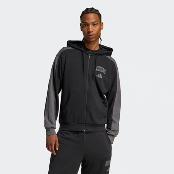 Чоловіча толстовка COLLEGIATE FRENCH TERRY FULL-ZIP HOODED adidas KH2762 (XS) чорний (4068822364089)