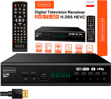 Tuner cyfrowy Zenwire DVB-T2 HEVC H.265 DVB-T2 (5904507521615)