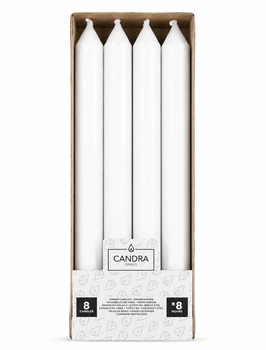 Свічка столова Candra 230/20 біла 8 шт