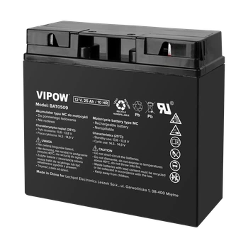 Akumulator motocyklowy Vipow MC 12V 25Ah BAT0509 (5901890116053)