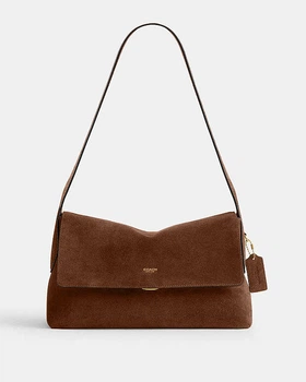 Сумка жіноча Coach Chelsea Shoulder Bag 30 CDS59 замшева/коричнева