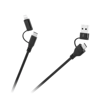 Кабель USB A/C - USB C/Lightning (2+2) 1m Cabletech (KPO3943)