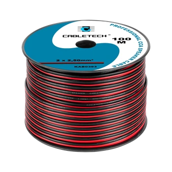 Кабель акустичний Cabletech CCA 2.5mm Black/Red (KAB0393)