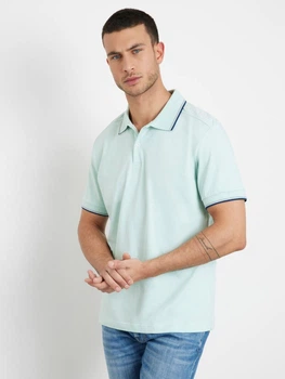 Поло длинное мужское Guess 407346358 2XL Бирюзовое (1161427738)