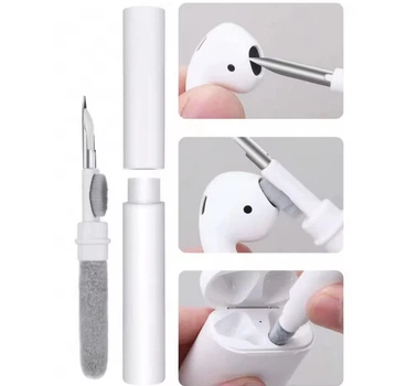 Щітка 3-в-1 для чищення навушників AirPods, Xiaomi, Sony, Baseus, JBL та інших