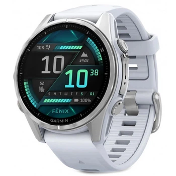 Смарт-годинники Garmin Fenix 8 43mm AMOLED Silver with Whitestone Silicone Band 010-02903-00/06