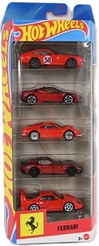 Набір автомобілів Mattel Hot Wheels Ferrari 5 шт JLN12 (194735367887)
