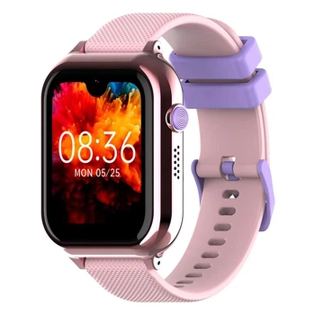 Детские умные часы-телефон Lemfo KT38 с AMOLED дисплеем, GPS / LBS / Wi-Fi геолокацией, 4G сим картой, прослушиванием и датчиком снятия с руки До 4 дней работы Розовый