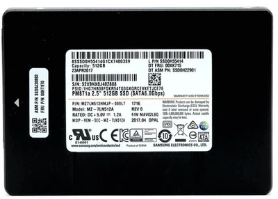 SSD-накопитель 512 ГБ Samsung SM871 (2,5", MLC, SATA III, MZ-7KN512D) Б/У