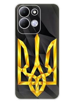 Прозрачный силиконовый чехол ПринтОК для Xiaomi Redmi 17 с геометрическим гербом Украины