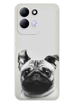 Прозрачный силиконовый чехол ПринтОК для Xiaomi Redmi 17 - Мопс