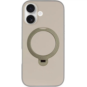 Чехол Ummi Colorful MagSafe HQ Ring для iPhone 17 с кольцом-подставкой 360° Айфон 17 Grey
