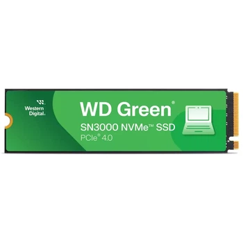 SSD накопичувач WD Green SN3000 500GB M.2 2280 NVMe PCIe 4.0 x4 3D NAND QLC (WDS500G4G0E)