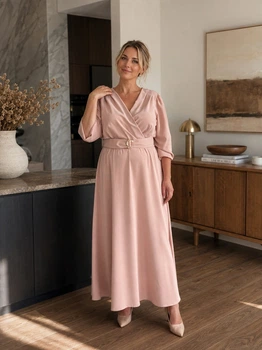 Світле плаття великого розміру FashionYouWant XXXL пудра 43458038