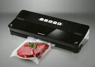Вакуумный упаковщик Silver Crest бытовой для продуктов 30 см с функцией Sous Vide и съемным поддоном для жидкости профессиональная герметизация свежести и длительного хранения овощей мяса и рыбы