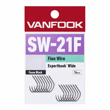 Крючок Vanfook SW-21F Wide Gape Spoon Experthook Fine Wire, 16 шт., #9(FS_D3D695D7E827)
