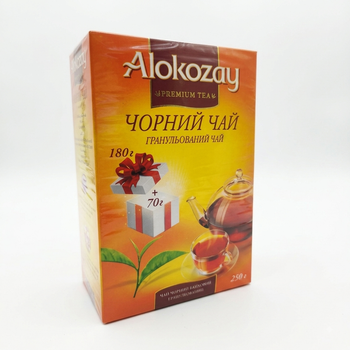 Чай Alokozay Чёрный гранулированный СТС 180г+70г (12)