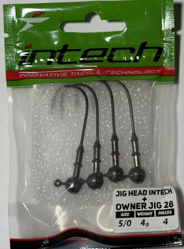 Джиг-головка Intech + Owner Jig 28 No5/0, 4,0 г (4 шт.)(FS_2B0CFE296973)